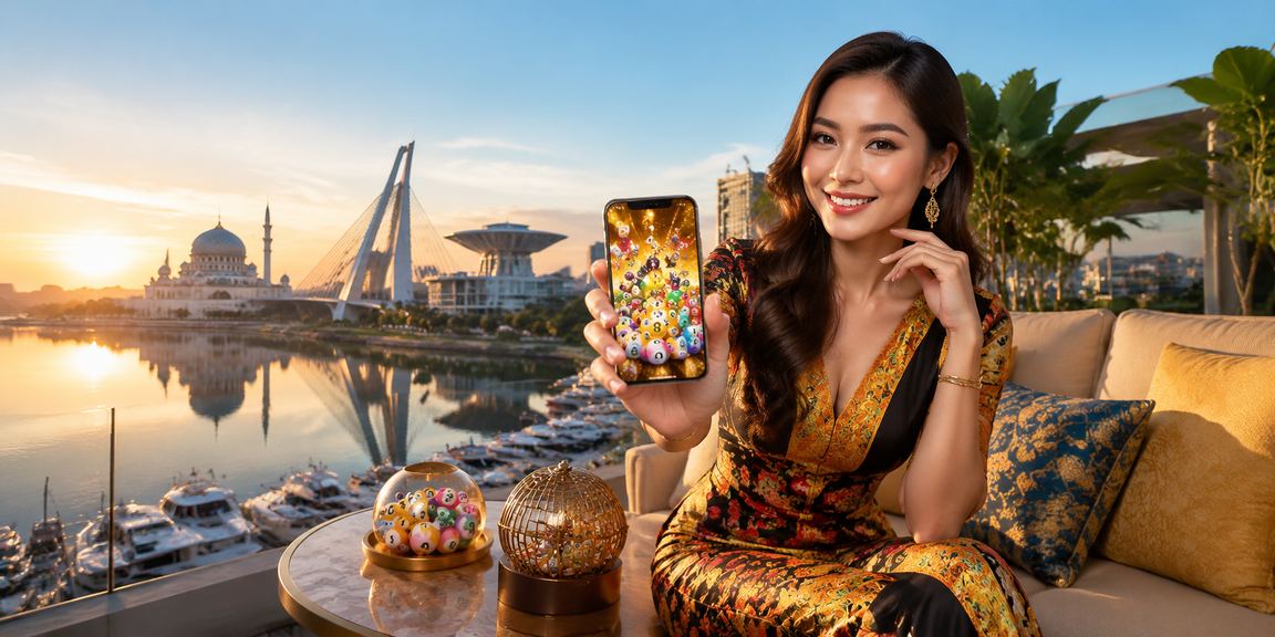 Suasana loteri gaya Melayu moden di kawasan Putrajaya Malaysia